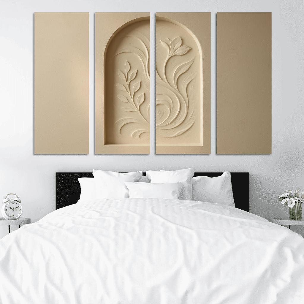 Sculpted Plaster Niche Wall Relief wall decor