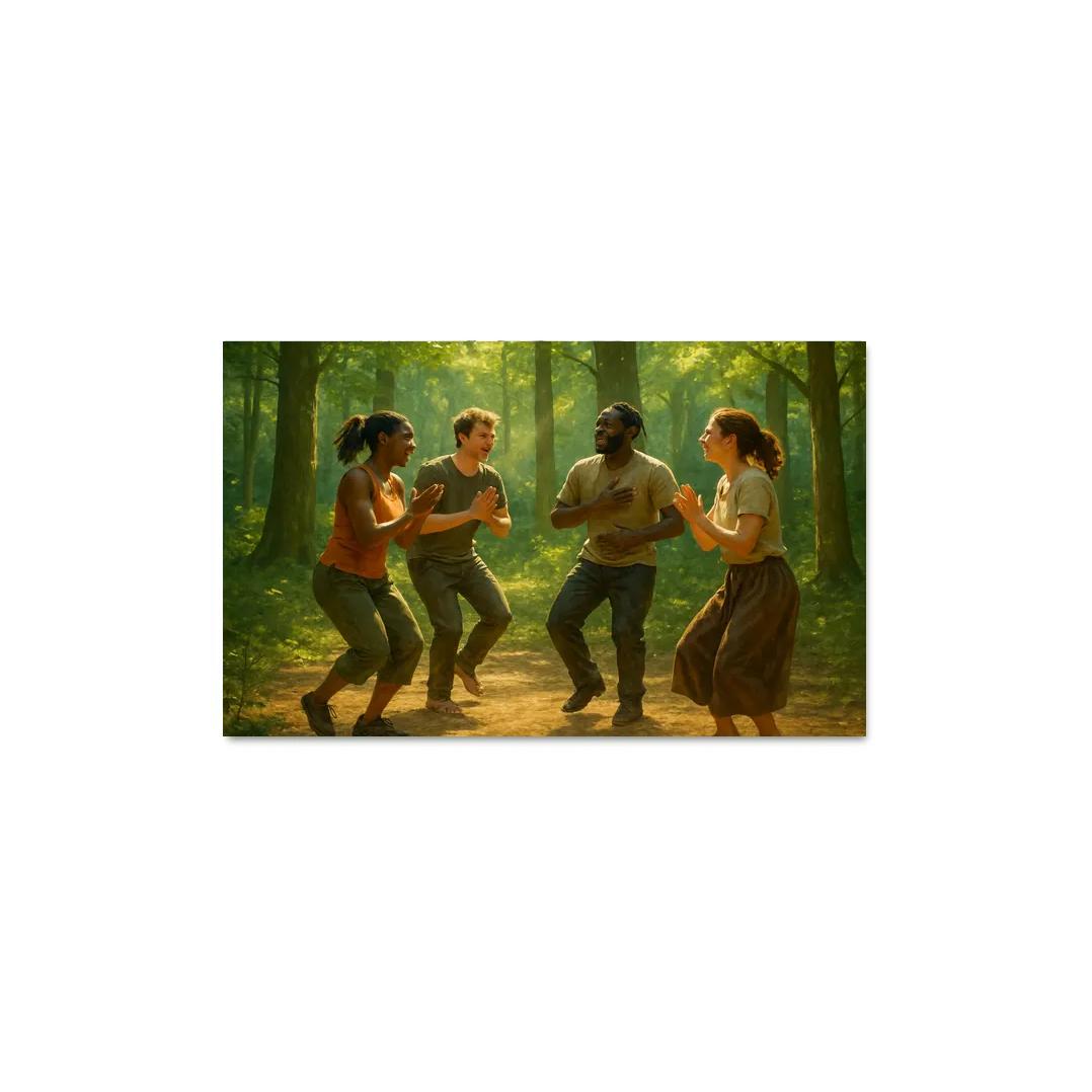 Nature Rhythm Body Percussion custom paintings frame