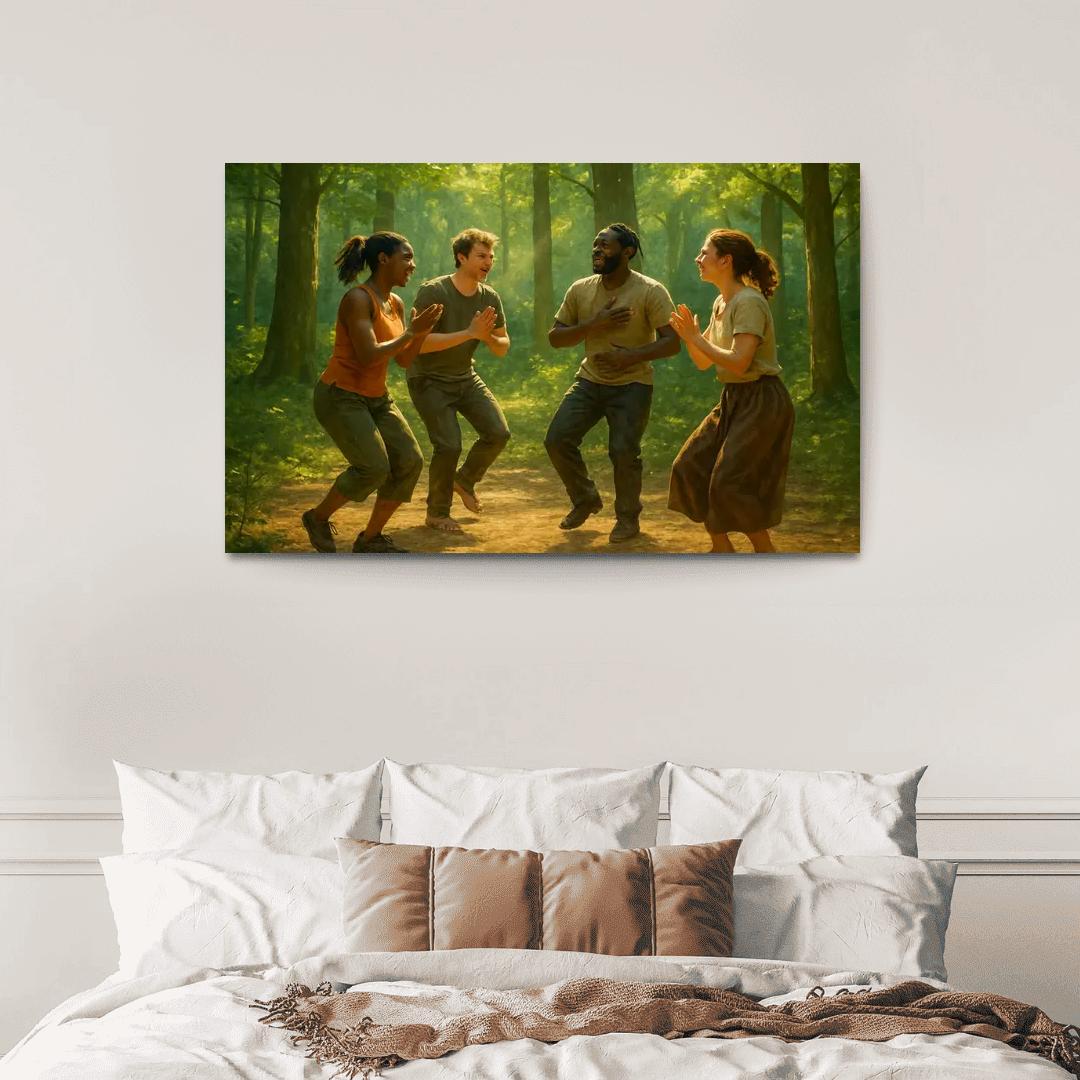 Nature Rhythm Body Percussion custom paintings frame