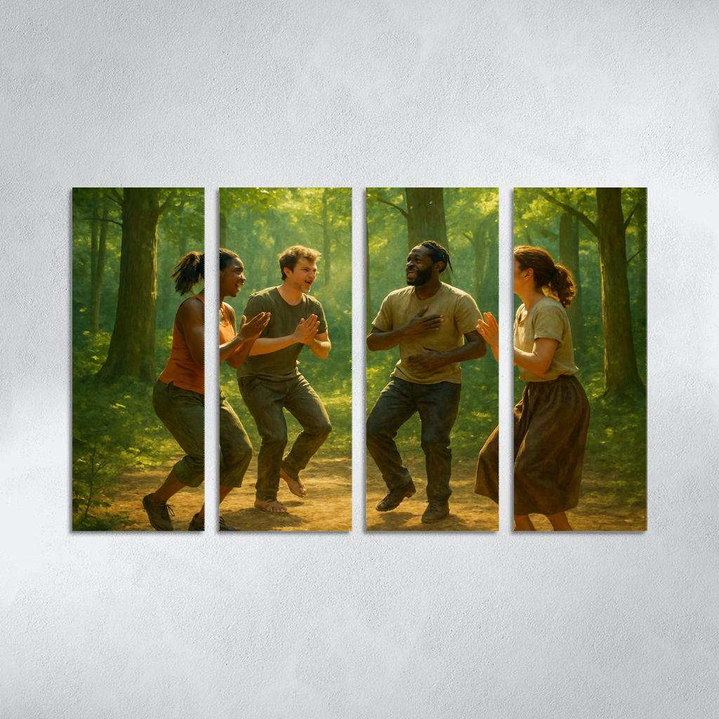 Nature Rhythm Body Percussion custom paintings frame