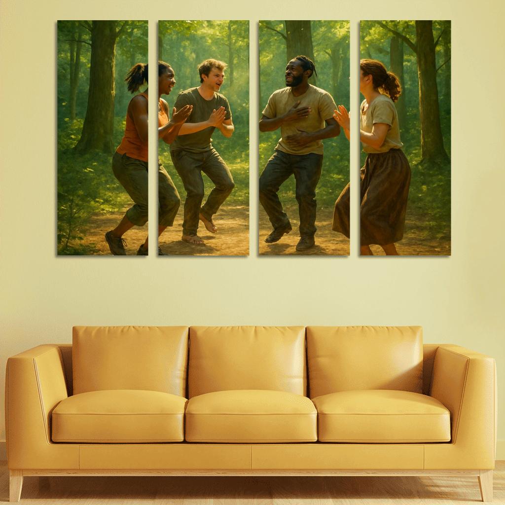 Nature Rhythm Body Percussion custom paintings frame