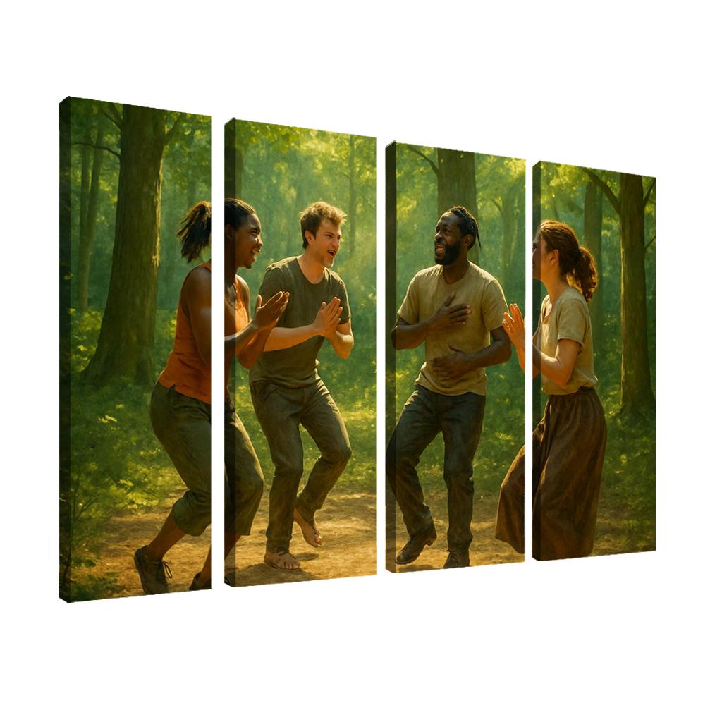 Nature Rhythm Body Percussion custom paintings frame