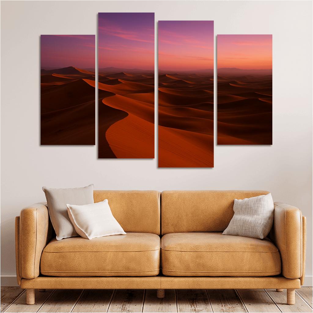 Golden Dunes Beneath The Amethyst Sky one-piece frames