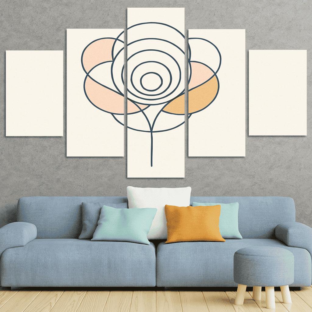 Silent Bloom In Circles custom paintings frame