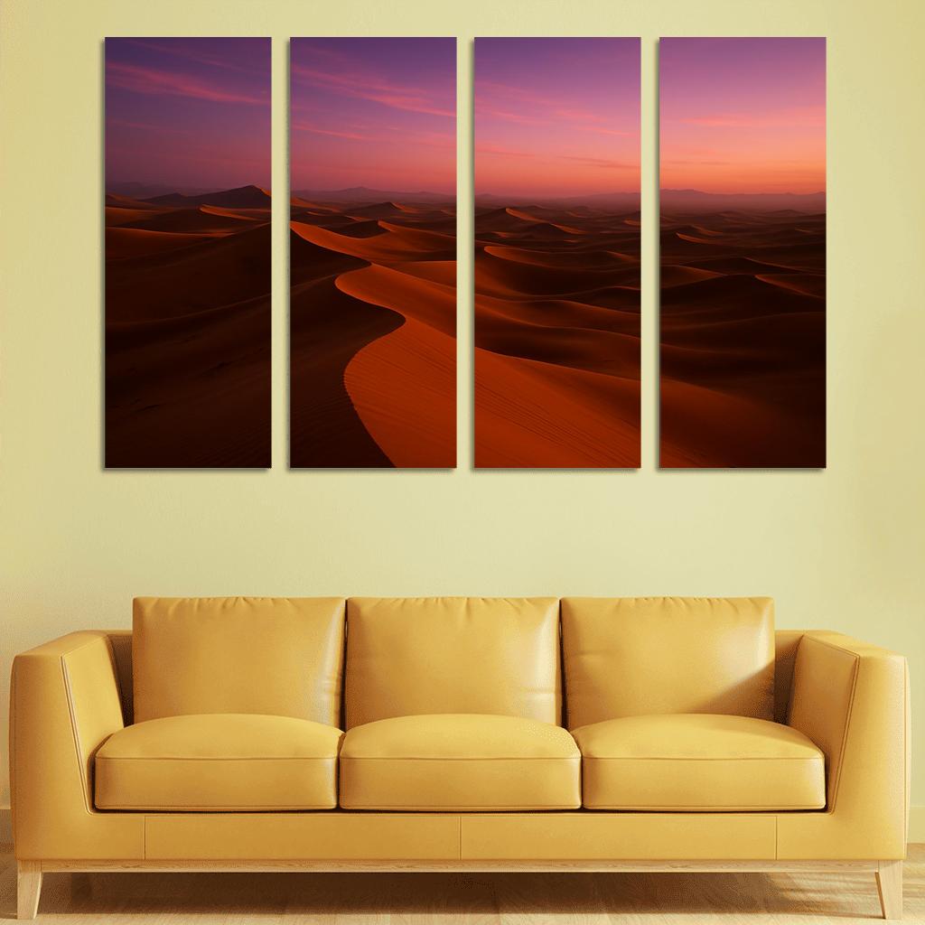 Golden Dunes Beneath The Amethyst Sky one-piece frames