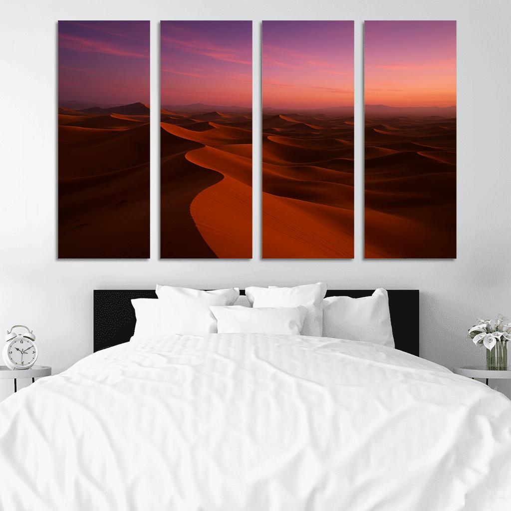 Golden Dunes Beneath The Amethyst Sky one-piece frames