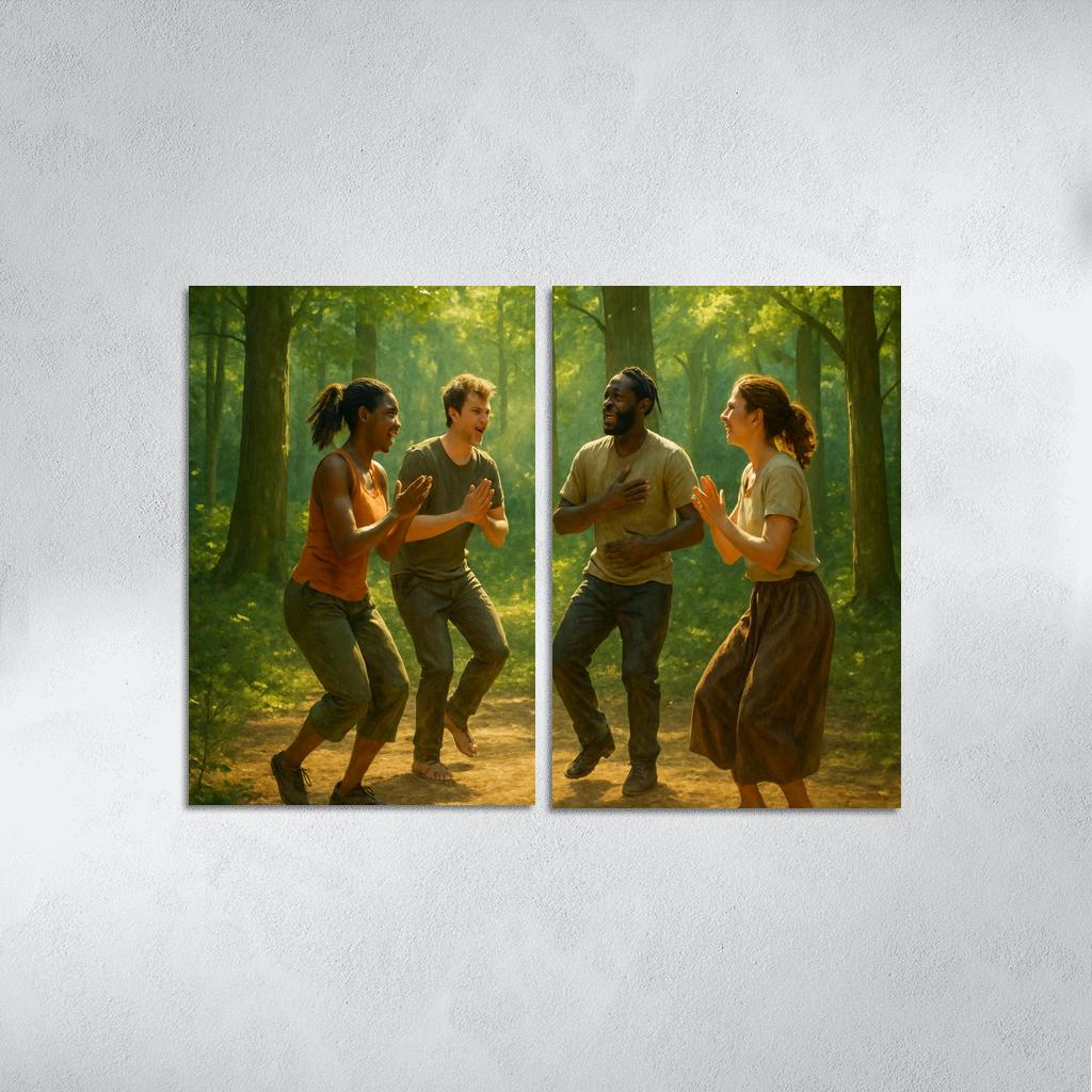 Nature Rhythm Body Percussion custom paintings frame
