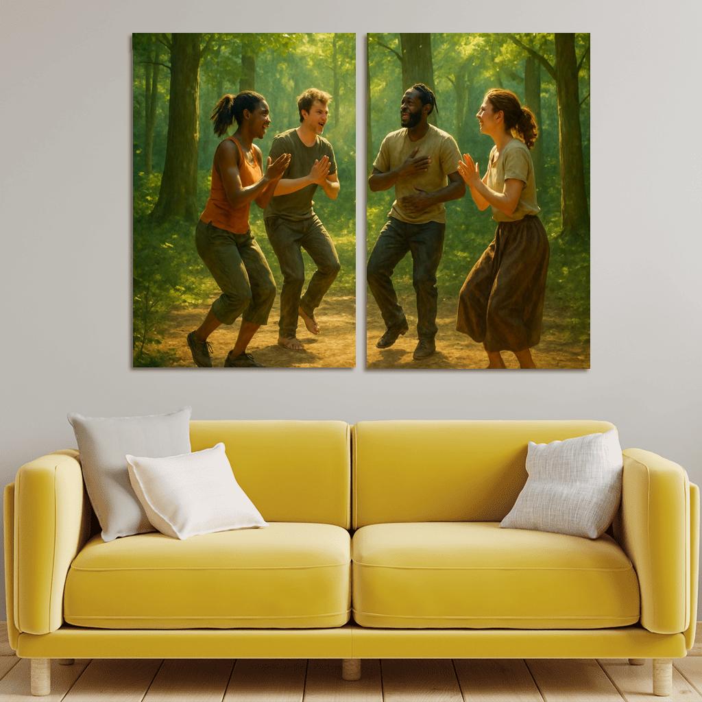 Nature Rhythm Body Percussion custom paintings frame