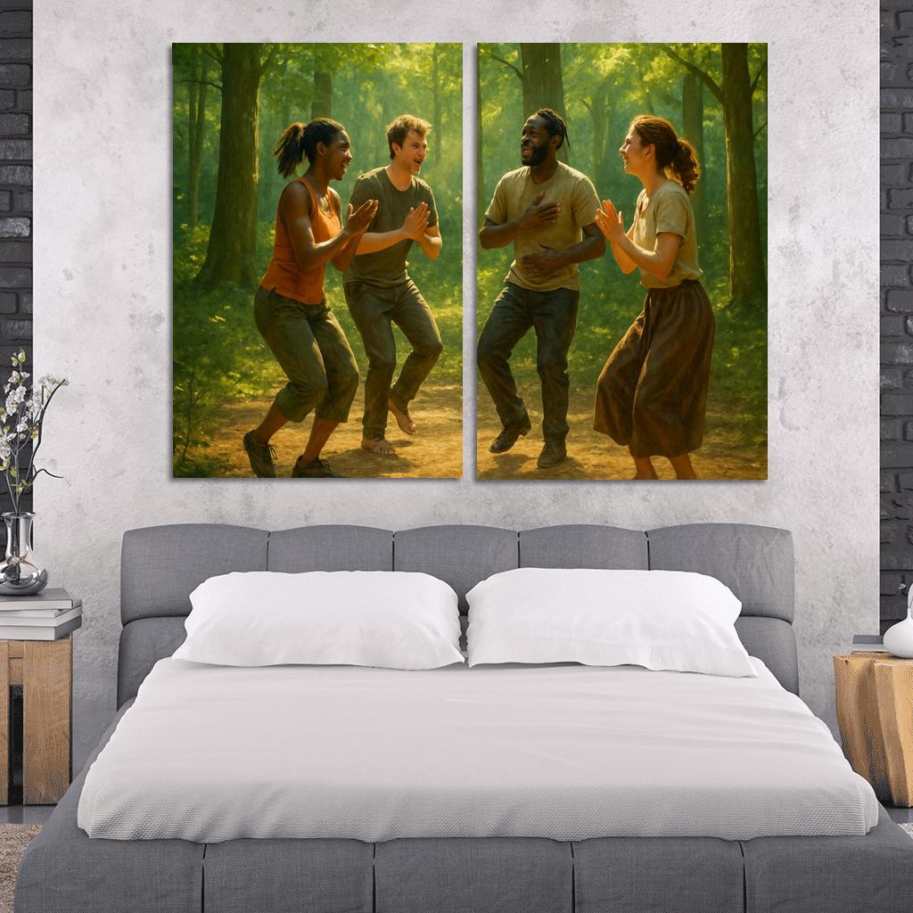 Nature Rhythm Body Percussion custom paintings frame