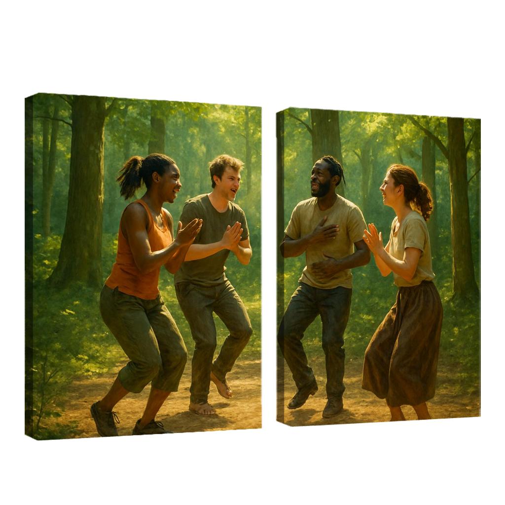 Nature Rhythm Body Percussion custom paintings frame