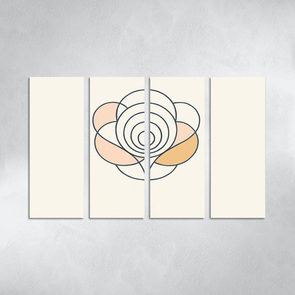 Silent Bloom In Circles custom paintings frame