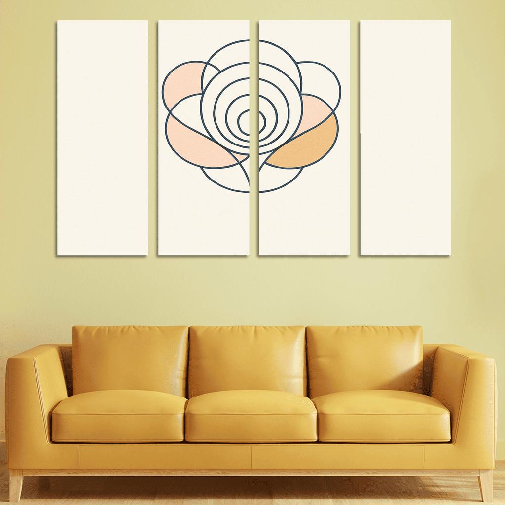 Silent Bloom In Circles custom paintings frame