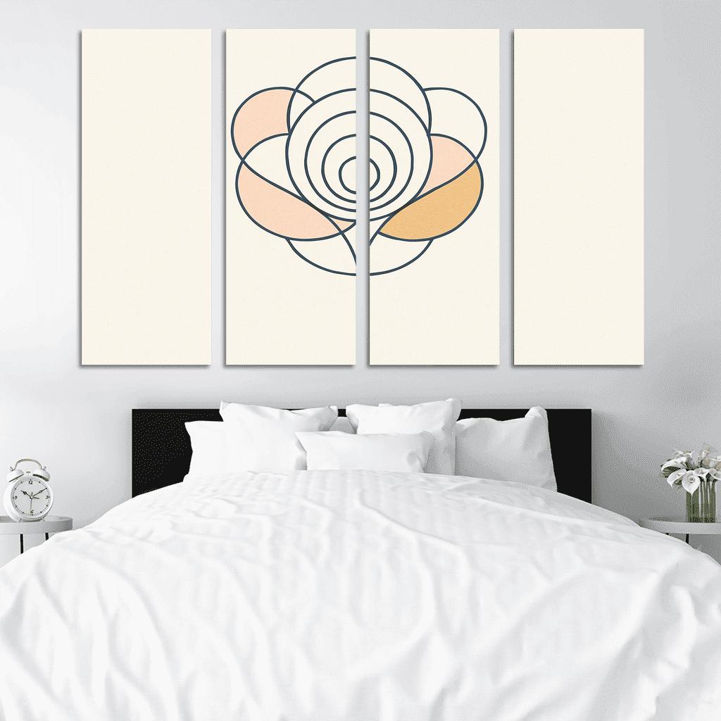 Silent Bloom In Circles custom paintings frame
