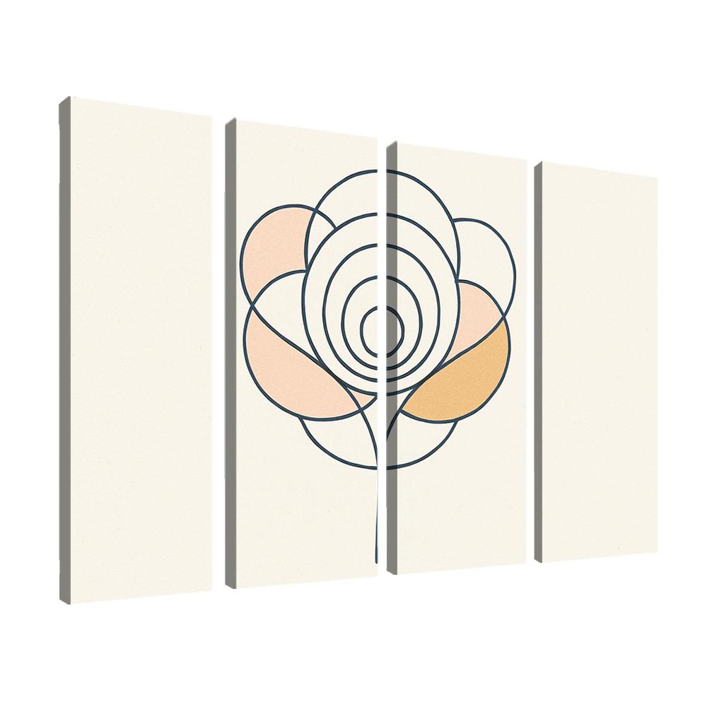 Silent Bloom In Circles custom paintings frame
