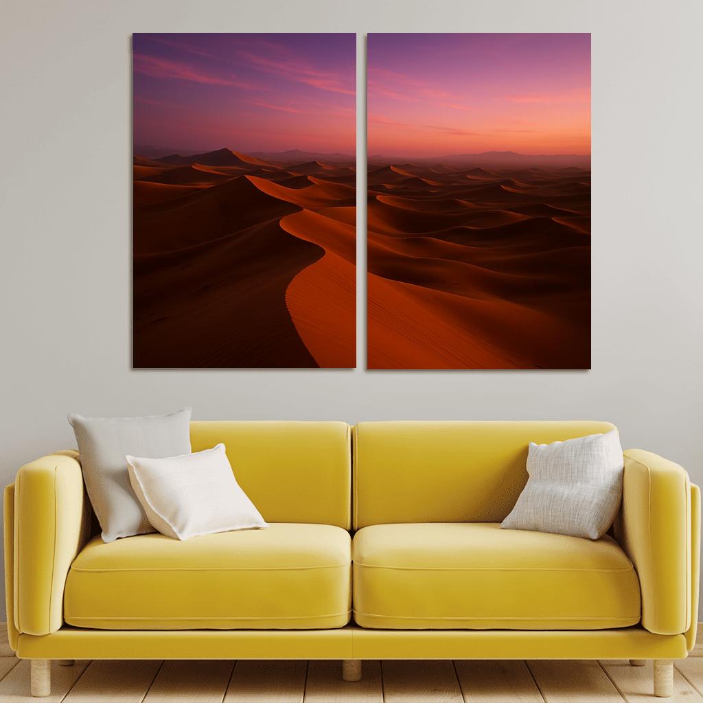 Golden Dunes Beneath The Amethyst Sky one-piece frames