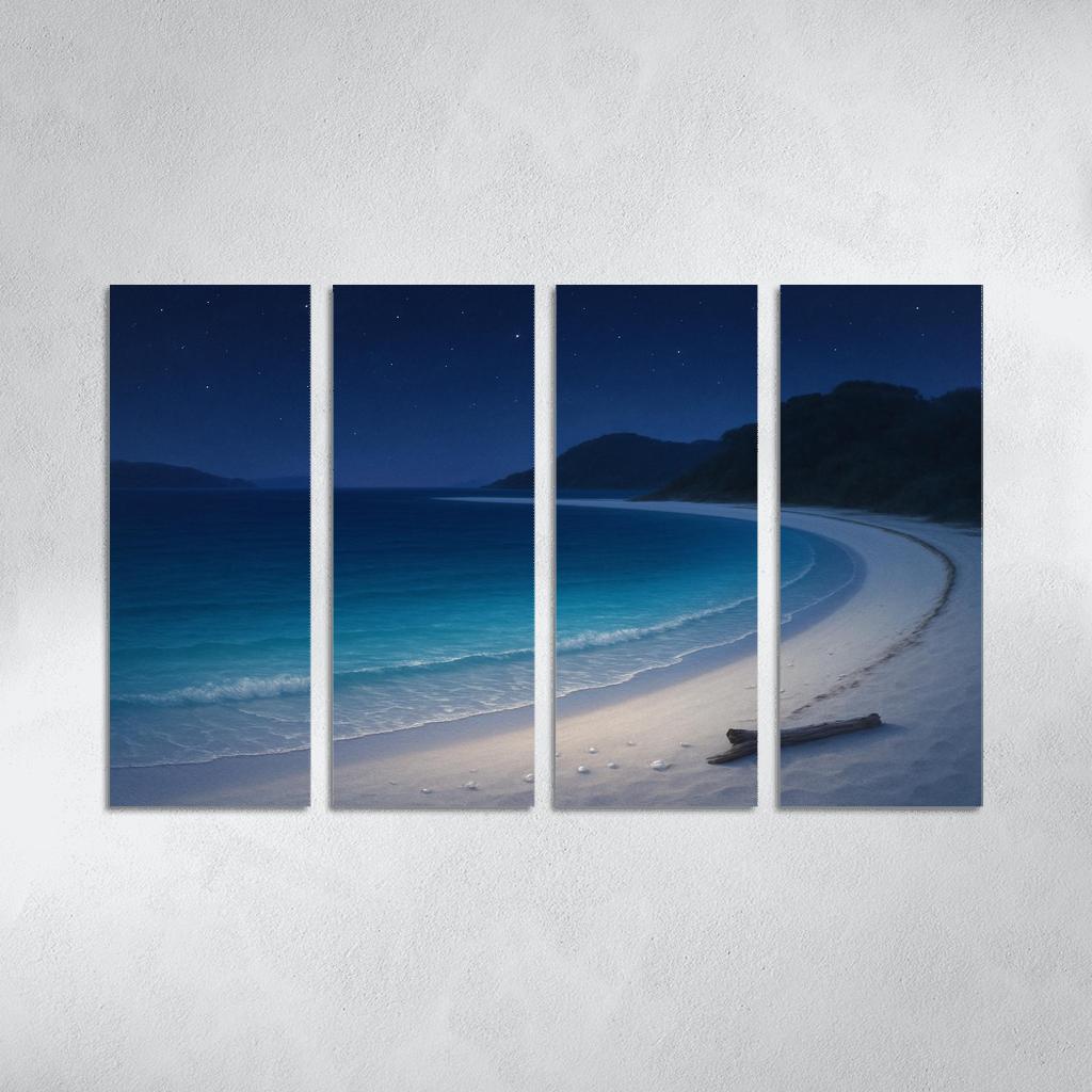 Moonlit Pearl Lagoon abstract paintings frame