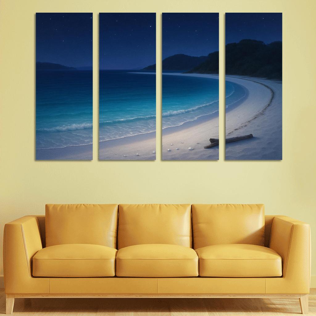 Moonlit Pearl Lagoon abstract paintings frame