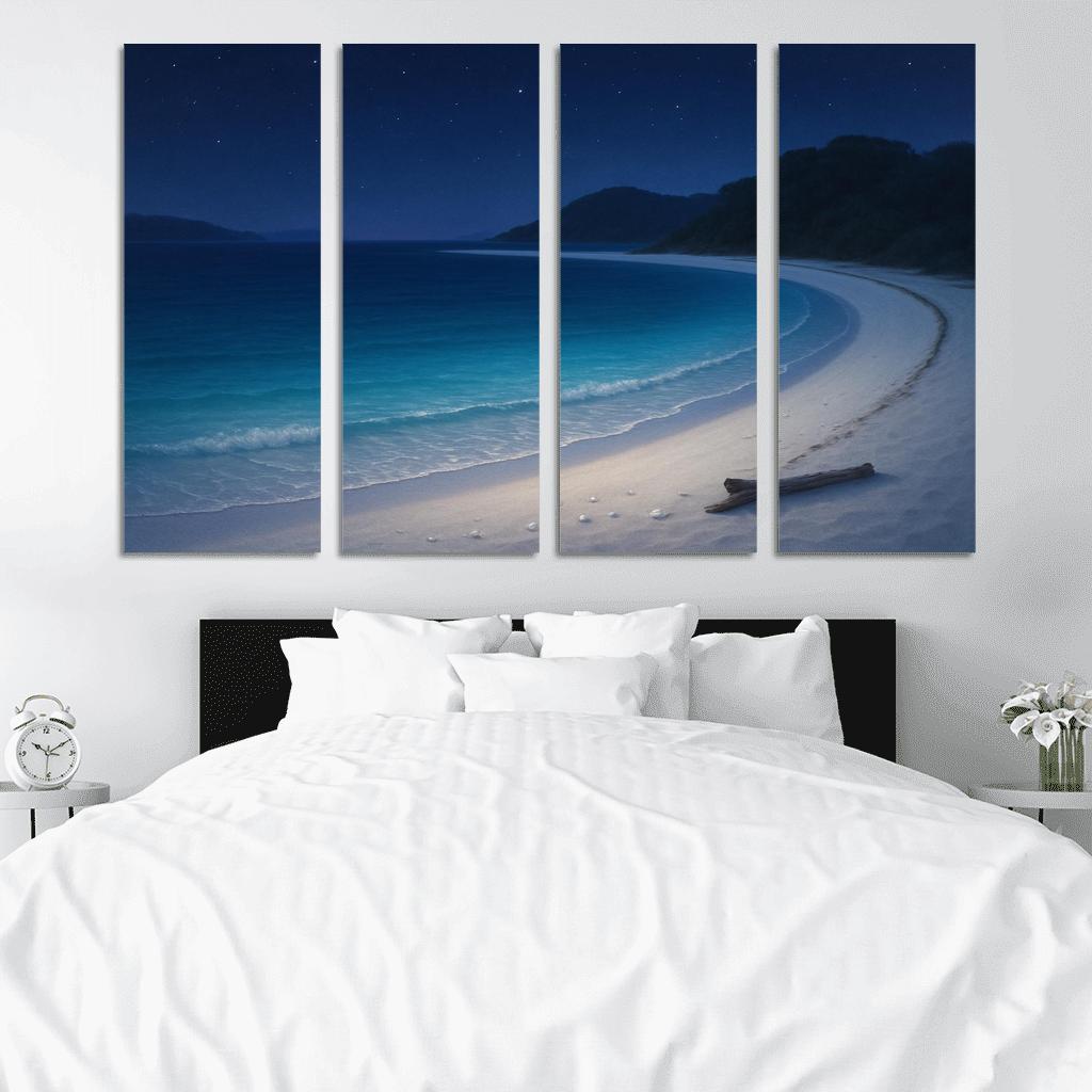 Moonlit Pearl Lagoon abstract paintings frame