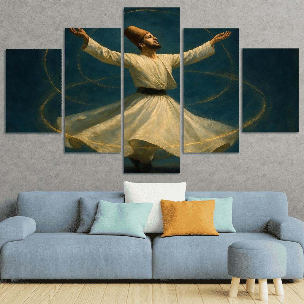 Whirling Devotion Mystical Spinning Dance abstract paintings frame