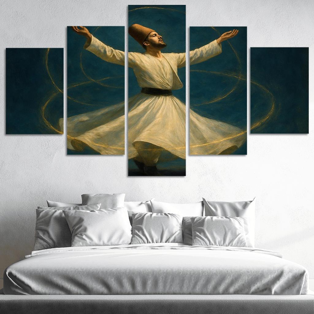 Whirling Devotion Mystical Spinning Dance abstract paintings frame