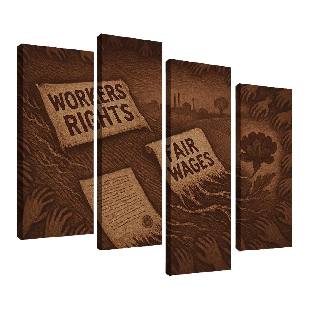 Threads Of Silent Labor abstract paintings frame