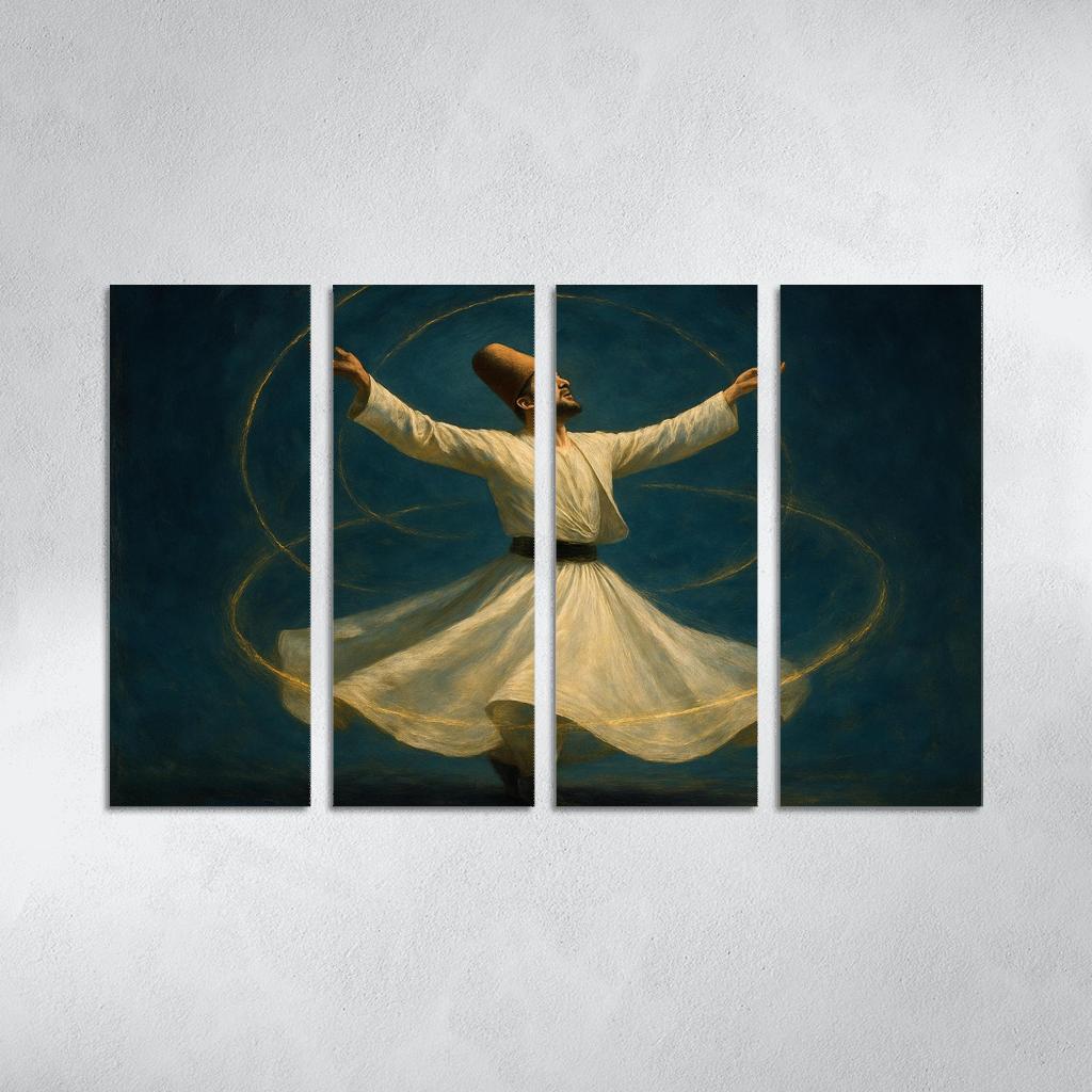 Whirling Devotion Mystical Spinning Dance abstract paintings frame