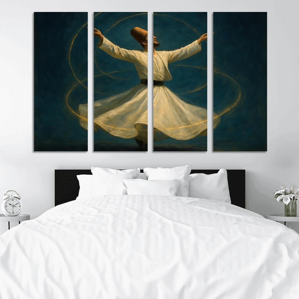 Whirling Devotion Mystical Spinning Dance abstract paintings frame