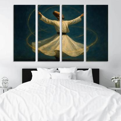 Whirling Devotion Mystical Spinning Dance abstract paintings frame