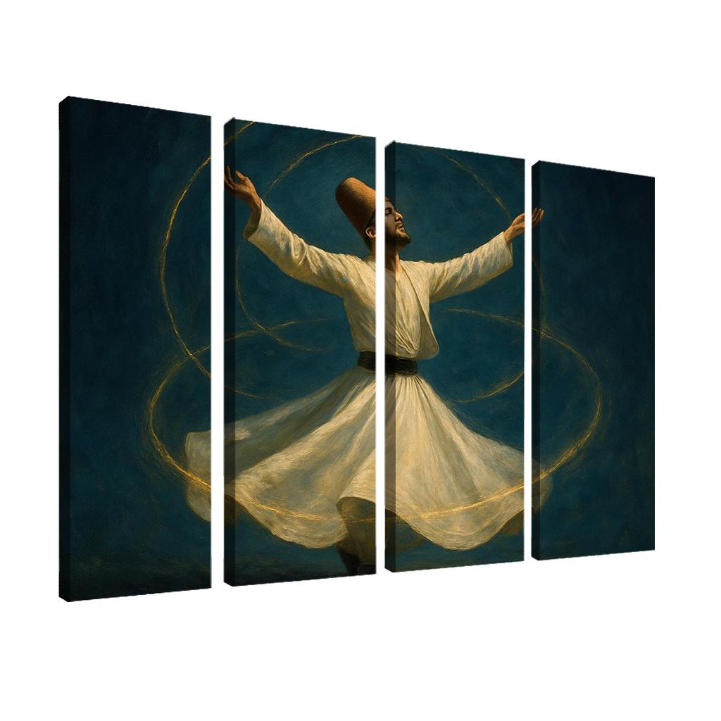 Whirling Devotion Mystical Spinning Dance abstract paintings frame