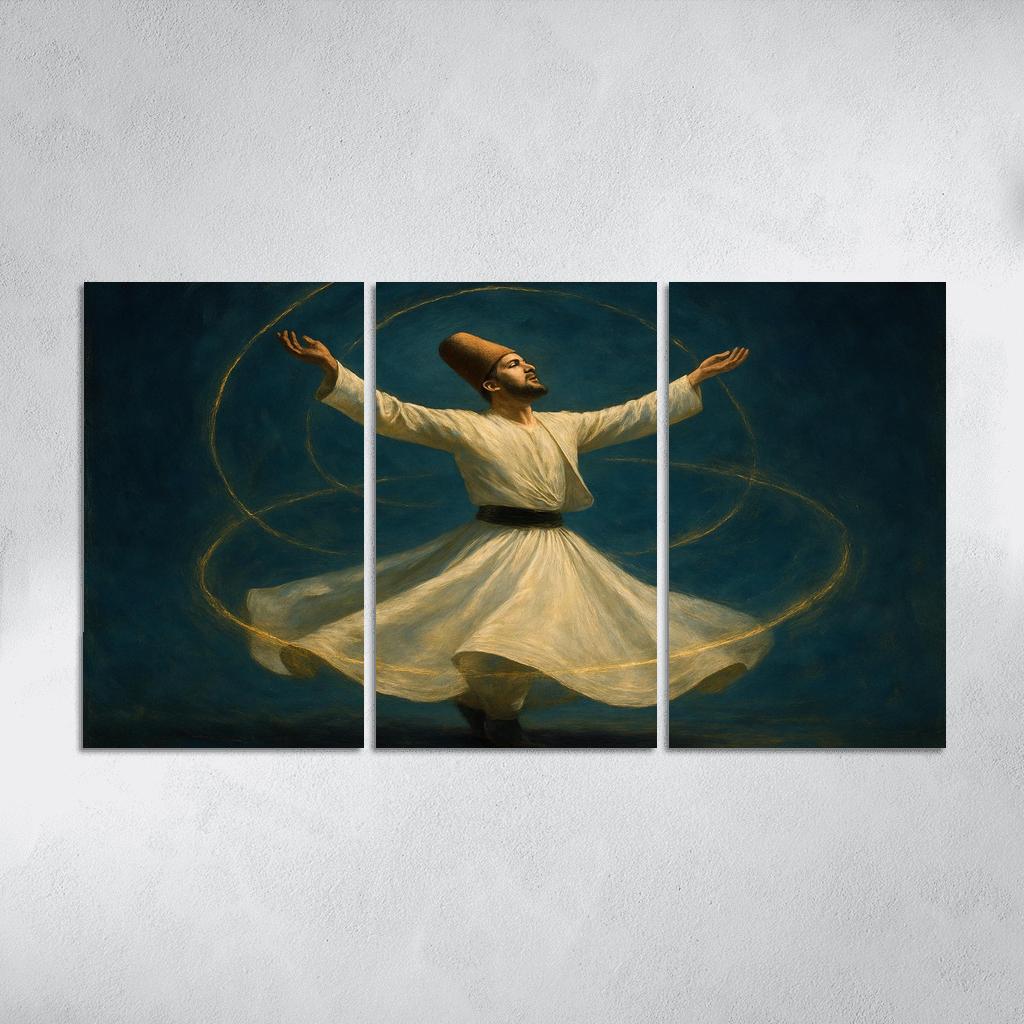 Whirling Devotion Mystical Spinning Dance abstract paintings frame
