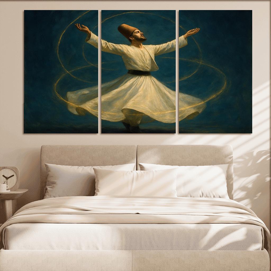 Whirling Devotion Mystical Spinning Dance abstract paintings frame