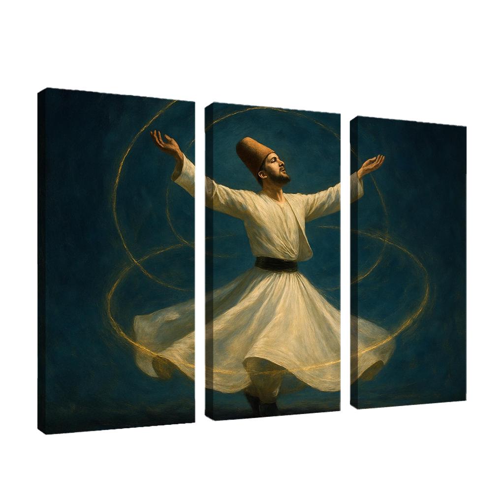 Whirling Devotion Mystical Spinning Dance abstract paintings frame