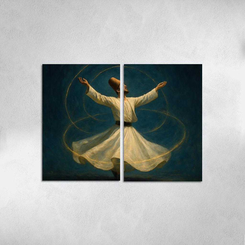 Whirling Devotion Mystical Spinning Dance abstract paintings frame