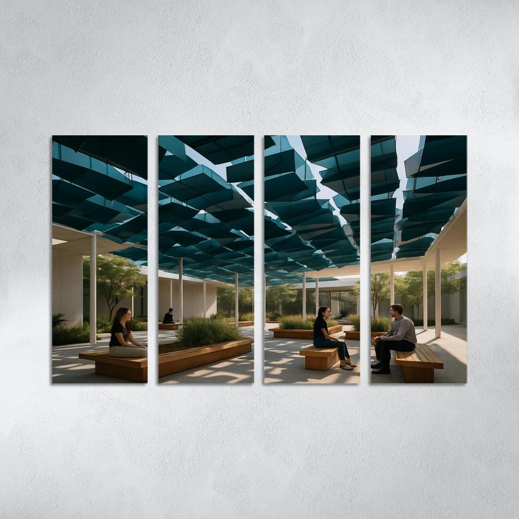 Kinetic Canopy Courtyard wall decor