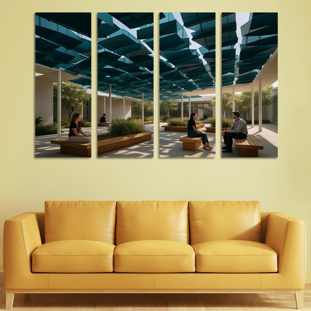 Kinetic Canopy Courtyard wall decor