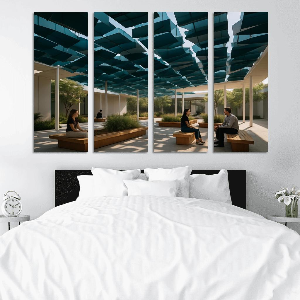 Kinetic Canopy Courtyard wall decor