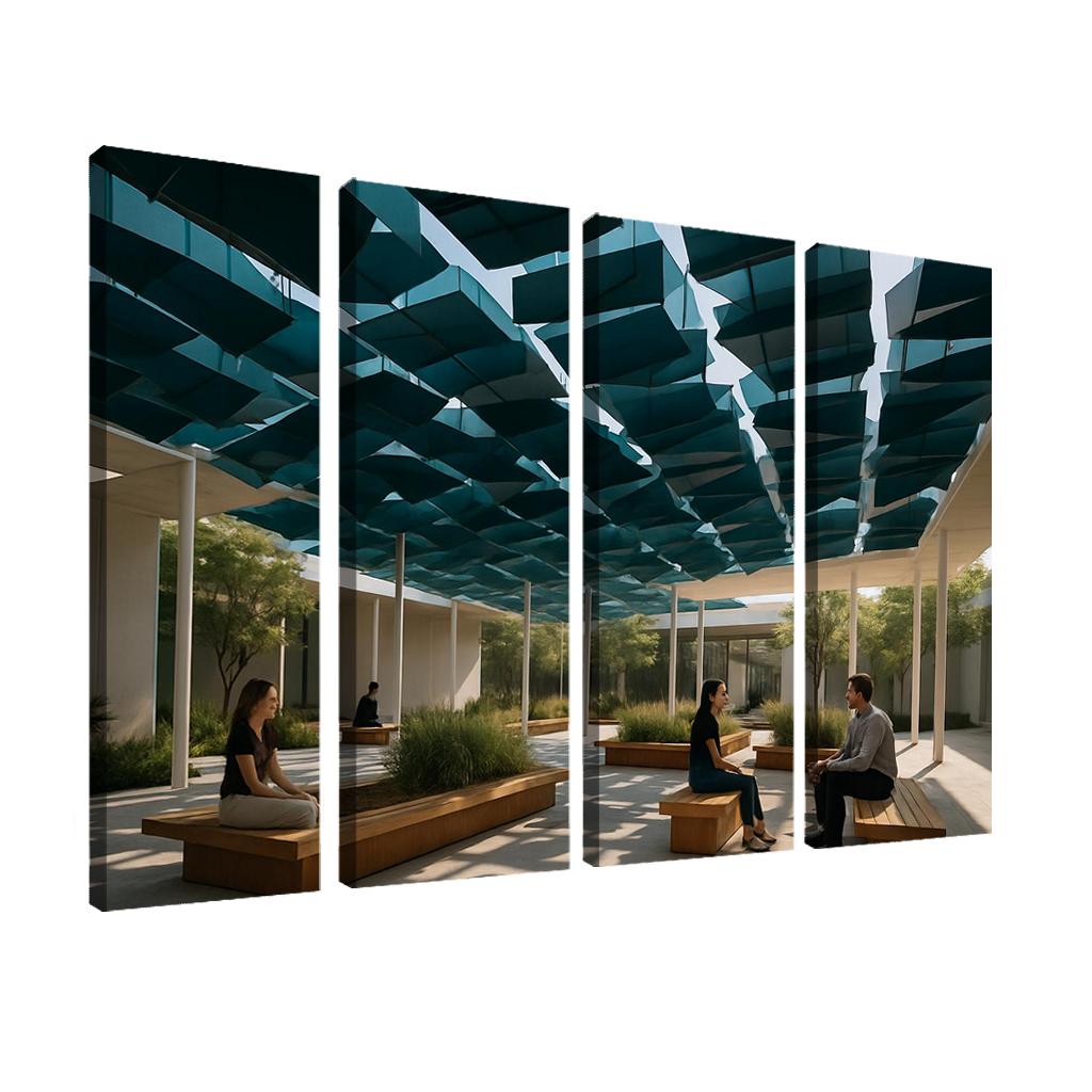 Kinetic Canopy Courtyard wall decor