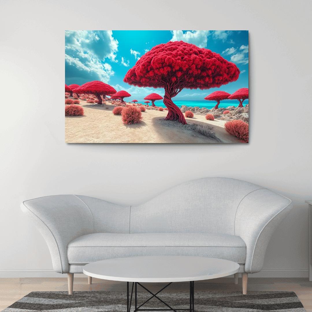 Dragon Blood Trees Of Socotra Island canvas paintings frame