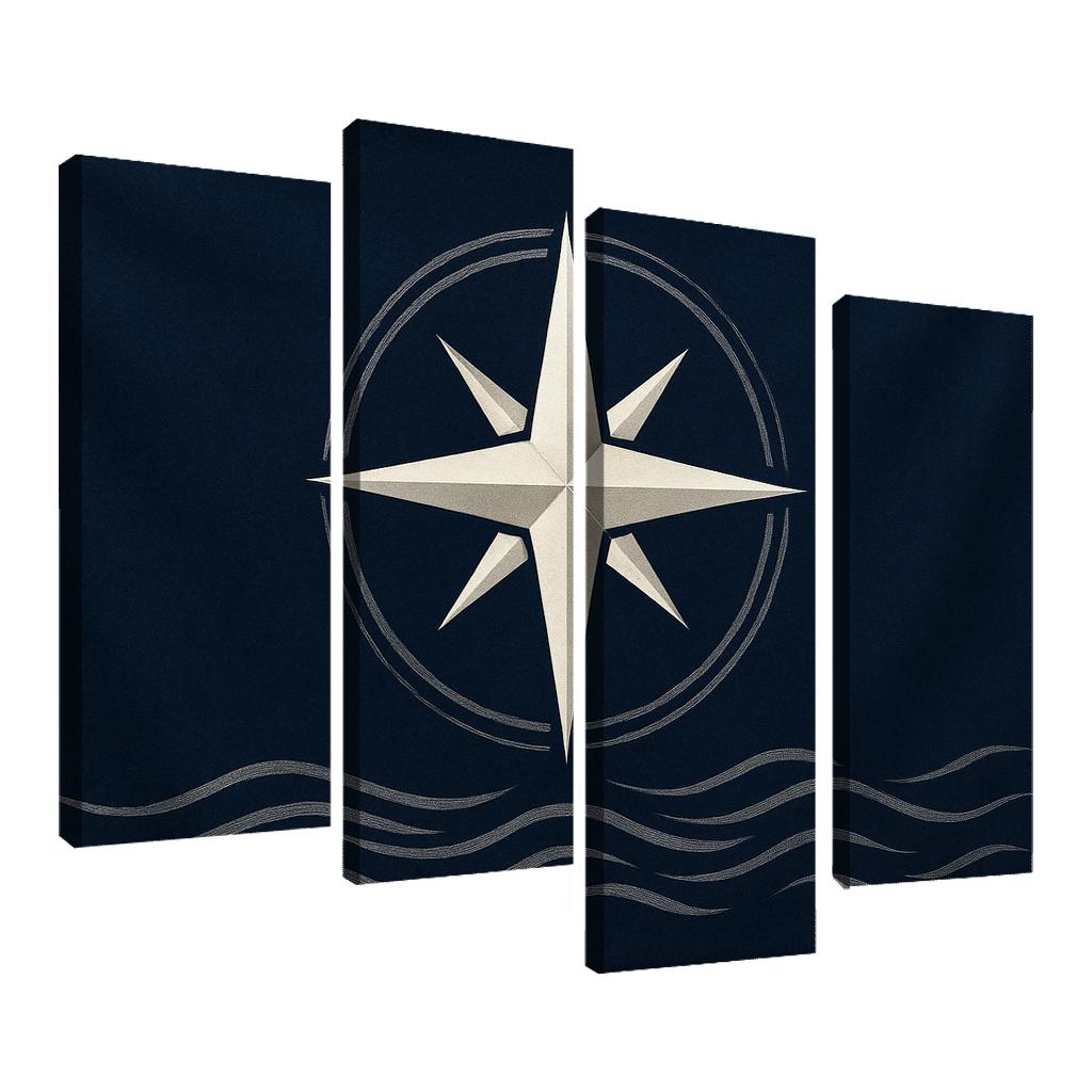 Star Compass Maritime Emblem multi-panel paintings