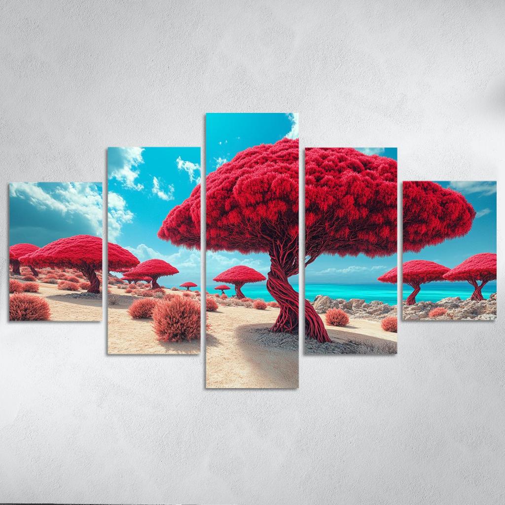 Dragon Blood Trees Of Socotra Island canvas paintings frame