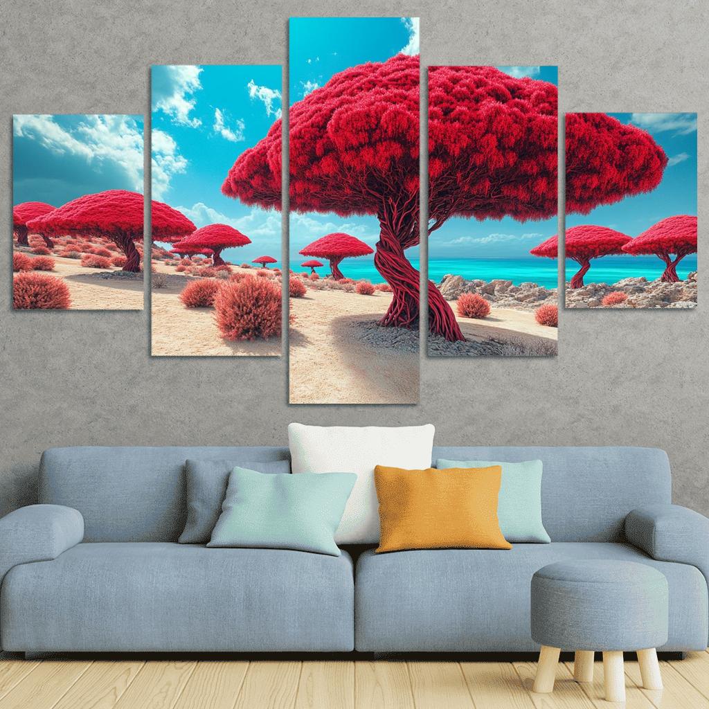 Dragon Blood Trees Of Socotra Island canvas paintings frame
