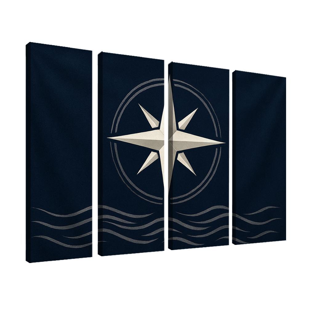 Star Compass Maritime Emblem multi-panel paintings