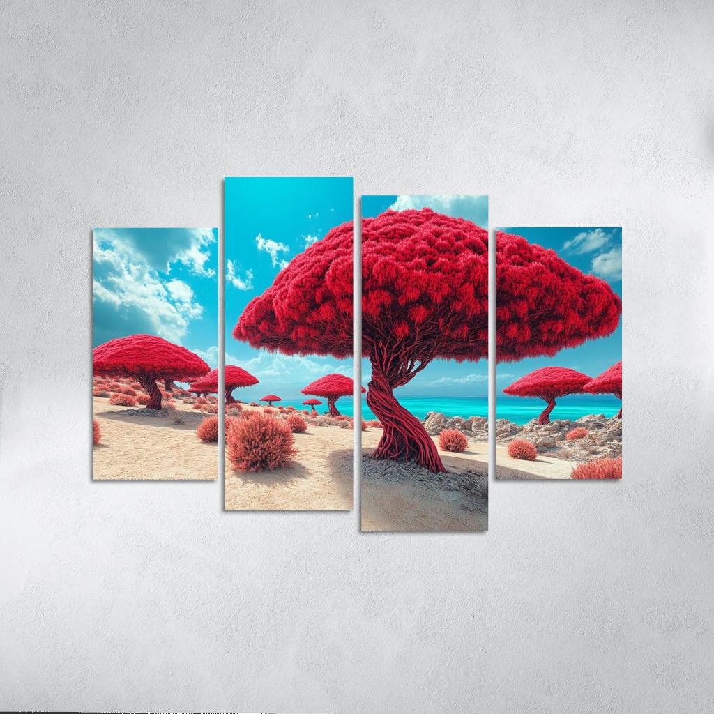 Dragon Blood Trees Of Socotra Island canvas paintings frame