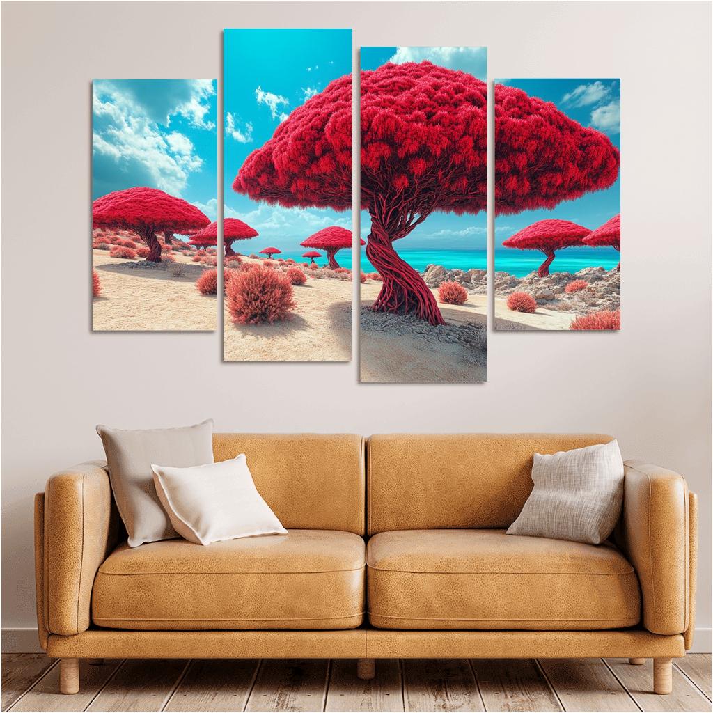 Dragon Blood Trees Of Socotra Island canvas paintings frame