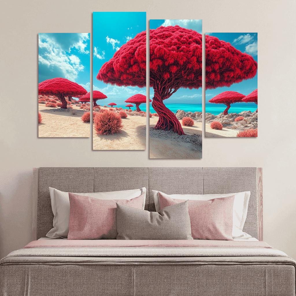 Dragon Blood Trees Of Socotra Island canvas paintings frame