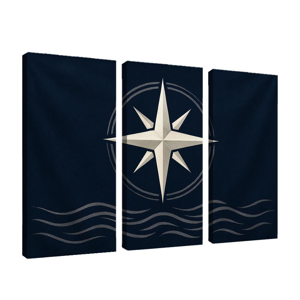 Star Compass Maritime Emblem multi-panel paintings