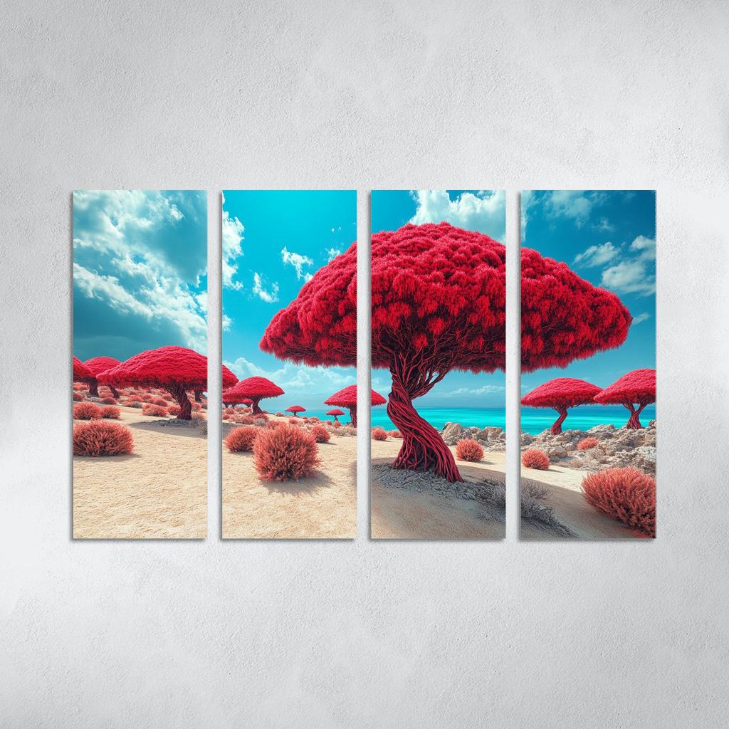 Dragon Blood Trees Of Socotra Island canvas paintings frame