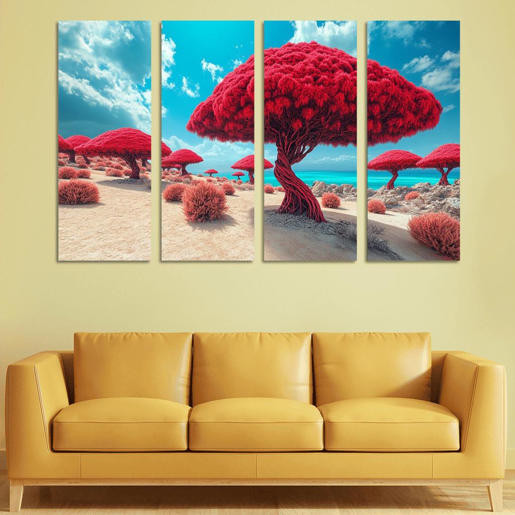 Dragon Blood Trees Of Socotra Island canvas paintings frame