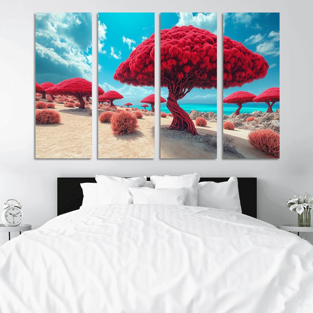 Dragon Blood Trees Of Socotra Island canvas paintings frame