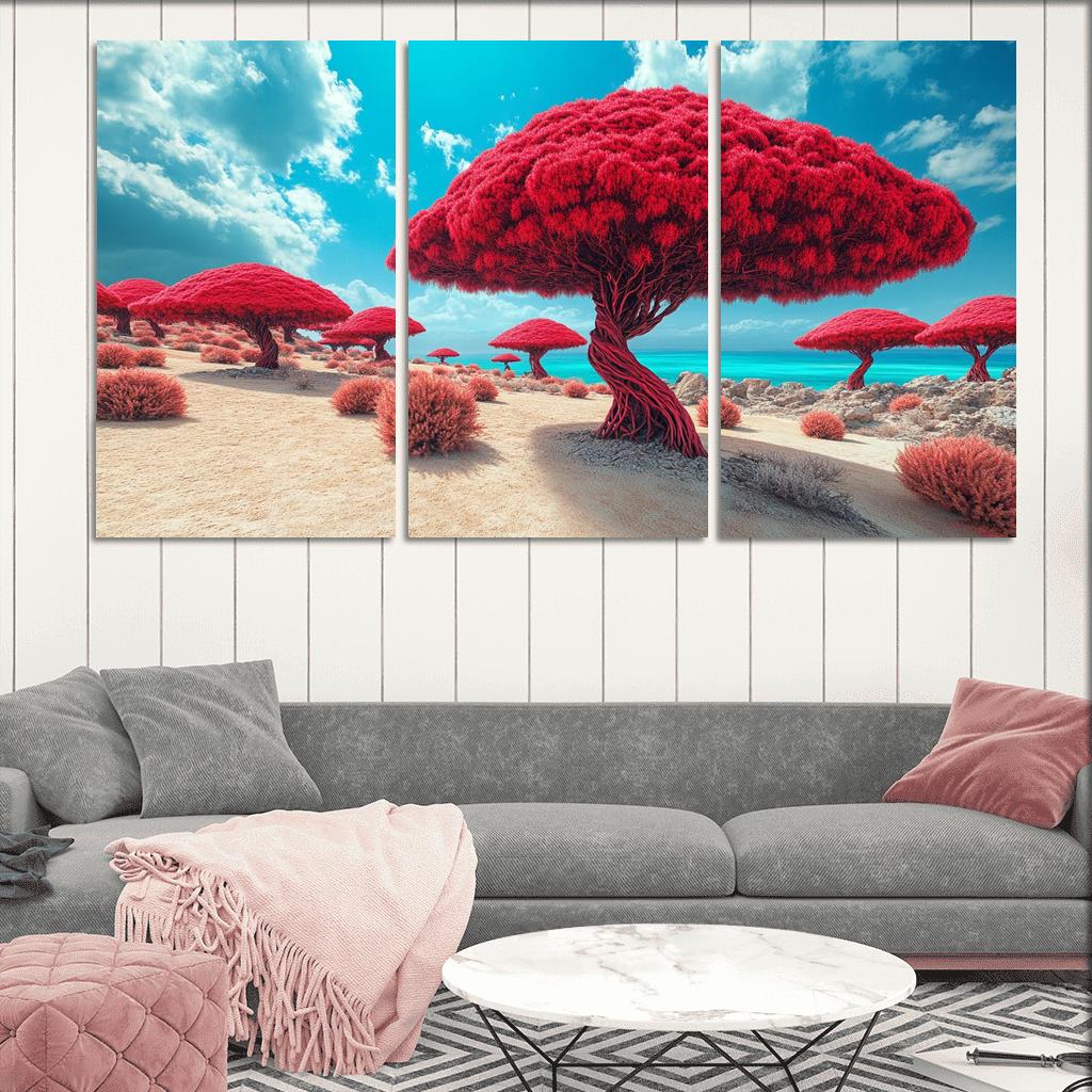 Dragon Blood Trees Of Socotra Island canvas paintings frame